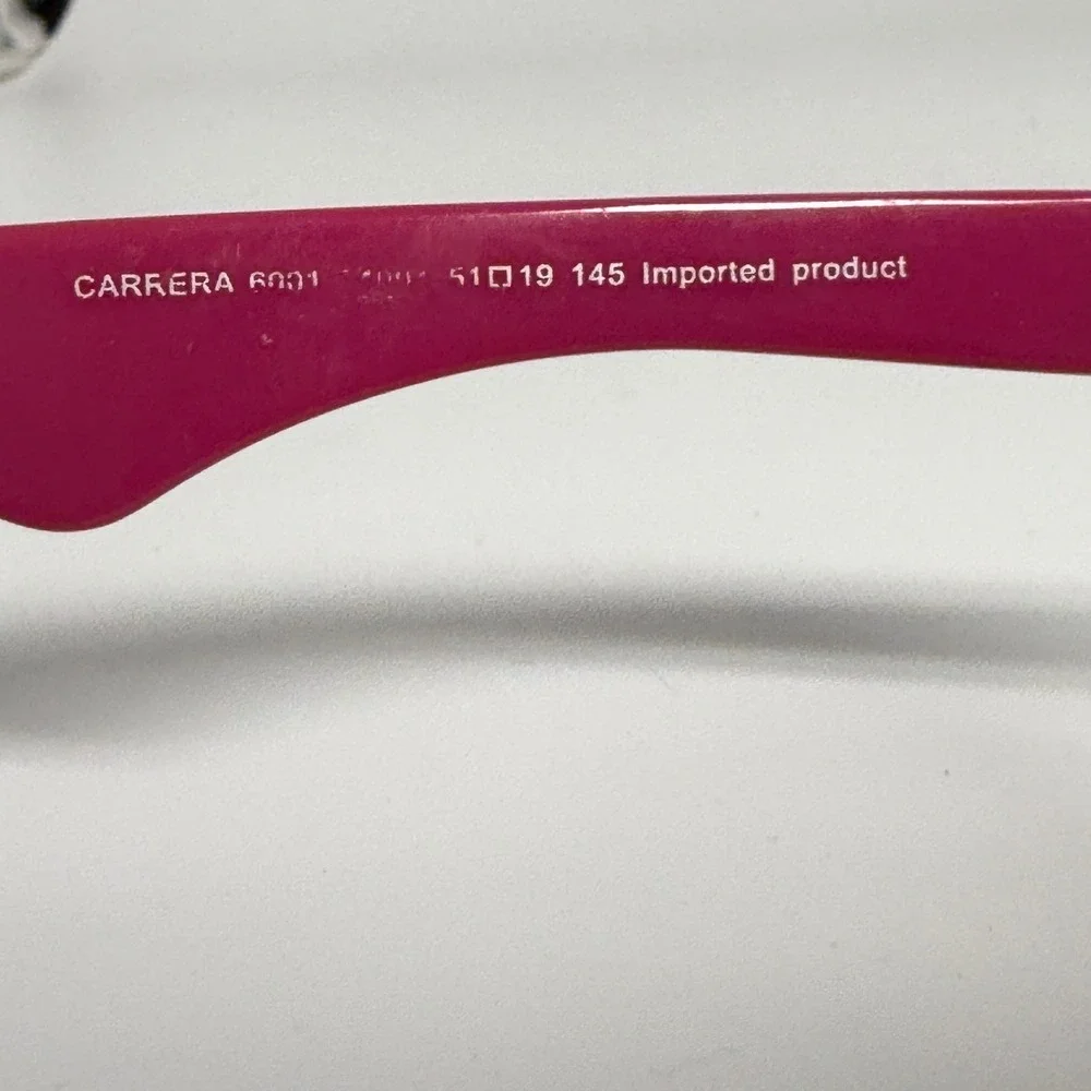 Carrera‎ 6001 Pink Half Rim Sunglasses 51-19-145 Retro Style
